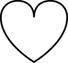 Heart Outline Stencil Svg Design File, Free Vectors File